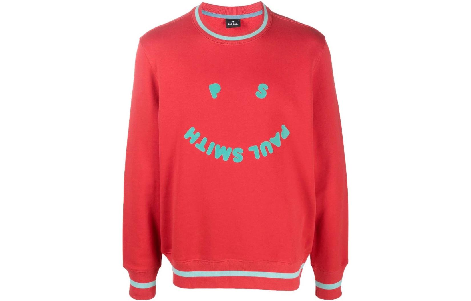 Paul Smith Smiley Print Crewneck Pullover Long-Sleeve Sweatshirt M2R668UPH2116925