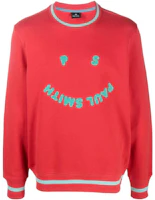 Paul Smith Smiley Print Crewneck Pullover Long-Sleeve Sweatshirt M2R668UPH2116925 Paul Smith Smiley Print Crewneck Pullover Long-Sleeve Sweatshirt M2R668UPH2116925