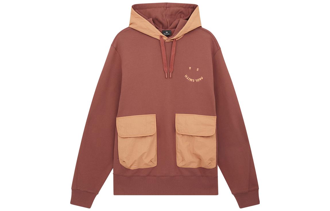 Paul Smith Smiley Series Colorblock Hoodie Unisex Brick Red M2R-061YE-K21169-26