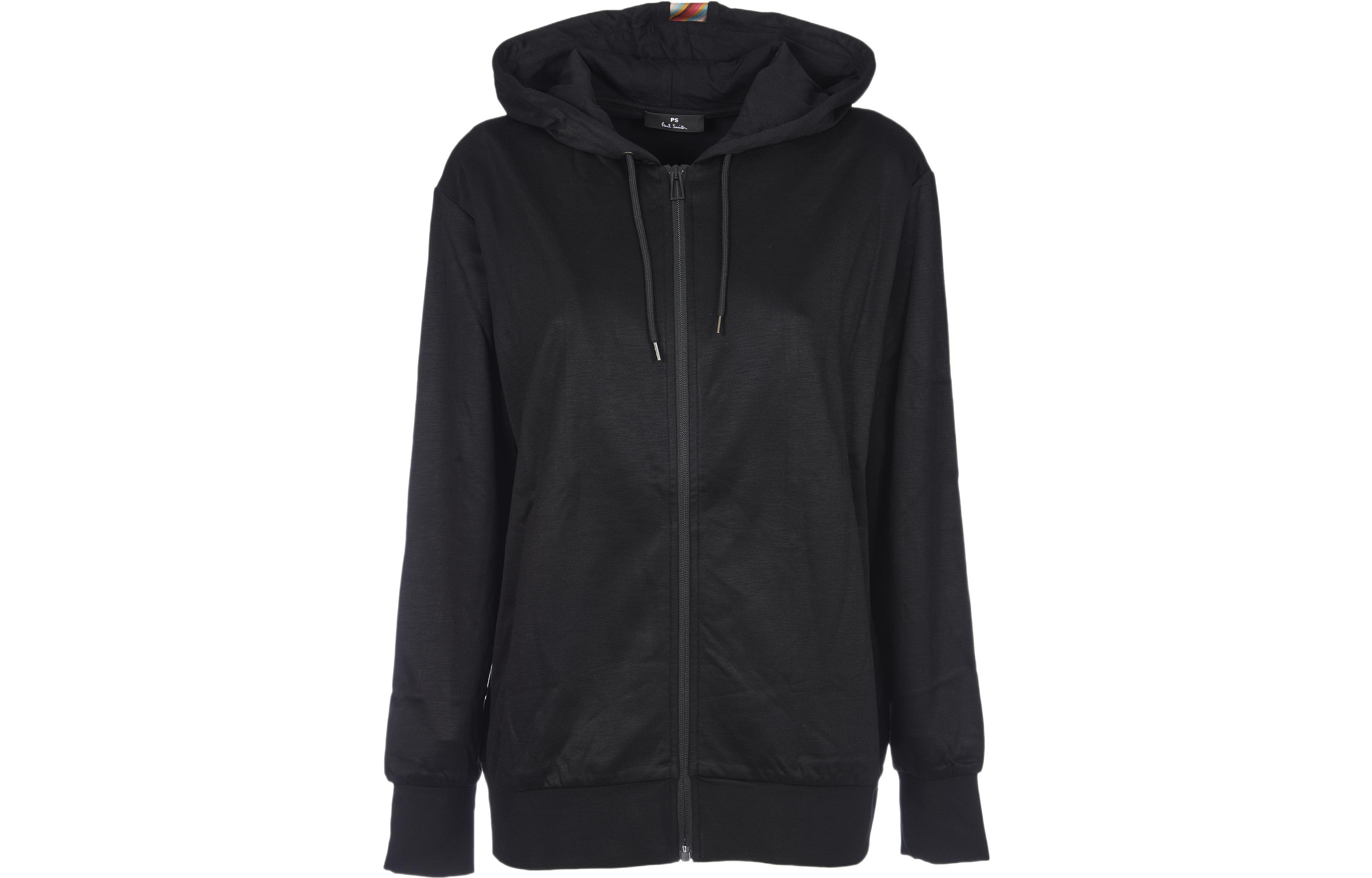 Paul Smith Solid Black Zip-Up Hoodie Jacket W2R-218V-G20081-79