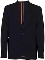 Paul Smith Solid Blue Slim-Fit Single-Breasted Long-Sleeve Jacket M2R-2308-M22042-49 Paul Smith Solid Blue Slim-Fit Single-Breasted Long-Sleeve Jacket M2R-2308-M22042-49