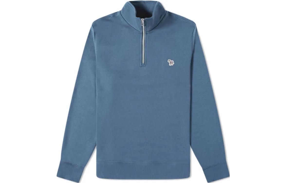 Paul Smith Solid Color Stand Collar Sweatshirt Blue M2R-168TZ-K21116-46