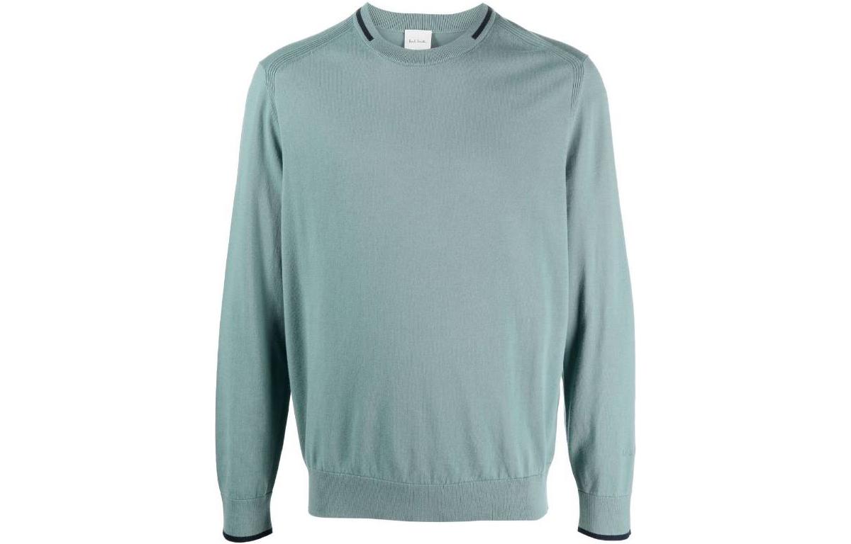 Paul Smith Solid Color Stripe Trim Crewneck Pullover Sweatshirt M1R-843X-K01999-43