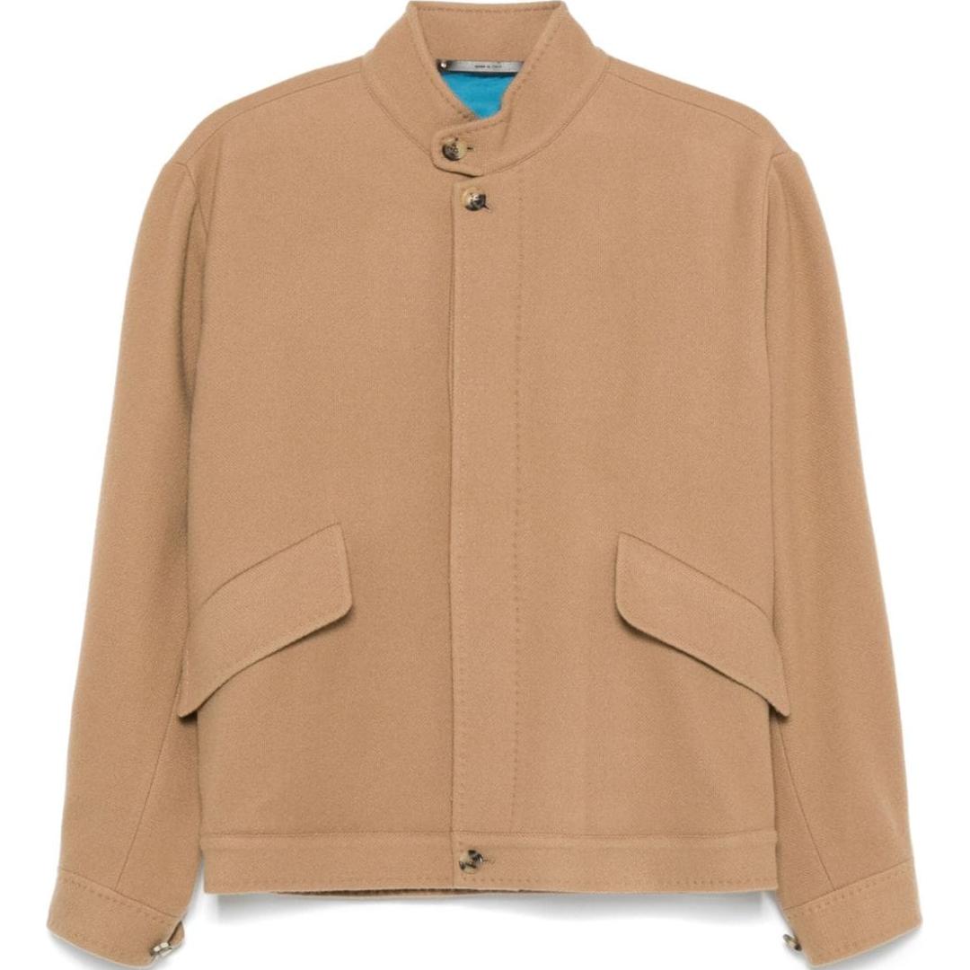 Paul Smith Solid High Neck Zip Bomber Jacket Men’s Light Brown M1R-137Z-N02472-64