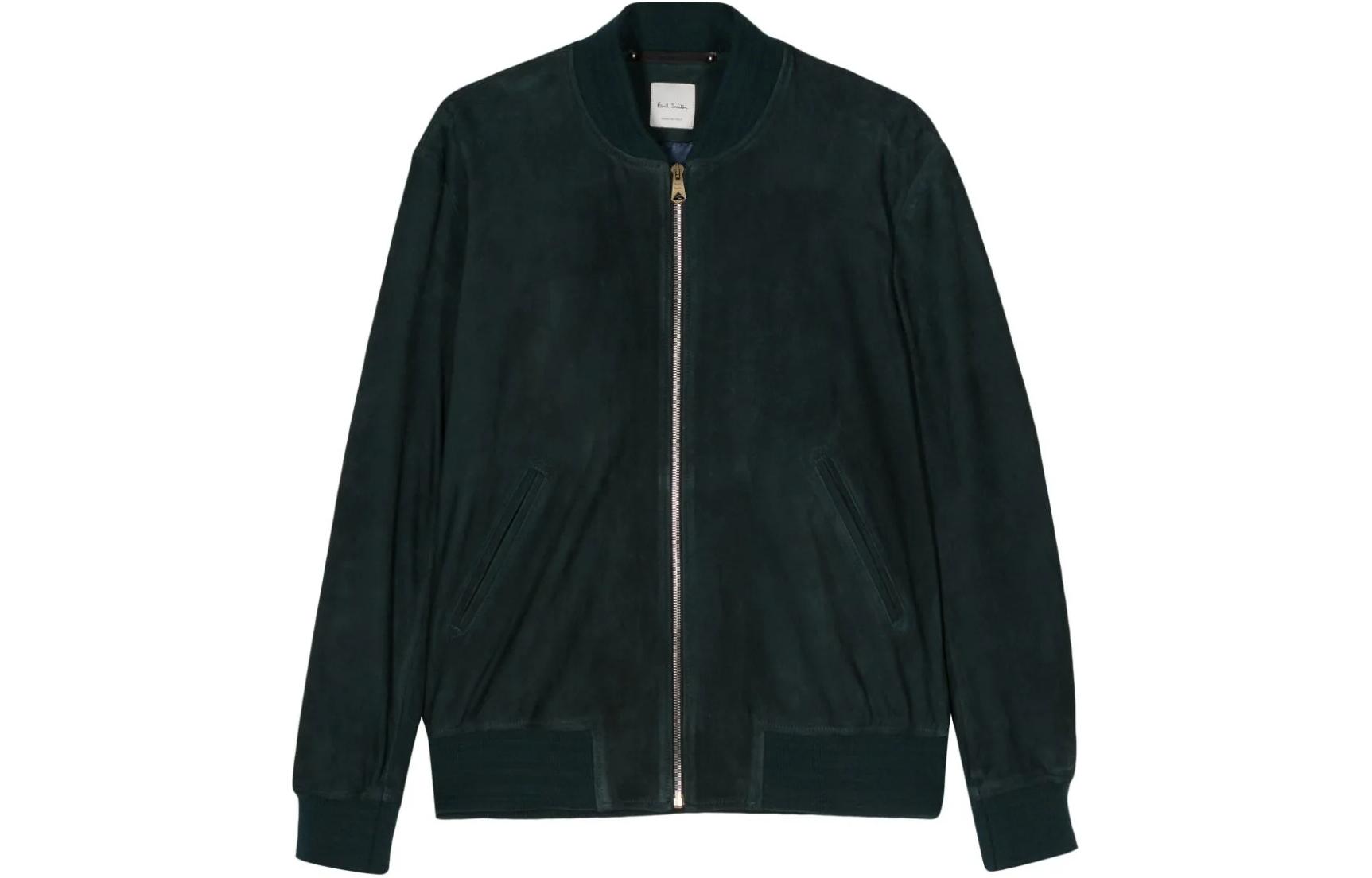 Paul Smith Solid Zip-Up Baseball Jacket Deep Green M1R-280U-M00040-39A