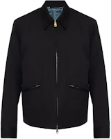 Paul Smith Solid Zip-Up Jacket with Collar Long Sleeve - Black M1R-388Y-L02062-79 Paul Smith Solid Zip-Up Jacket with Collar Long Sleeve - Black M1R-388Y-L02062-79