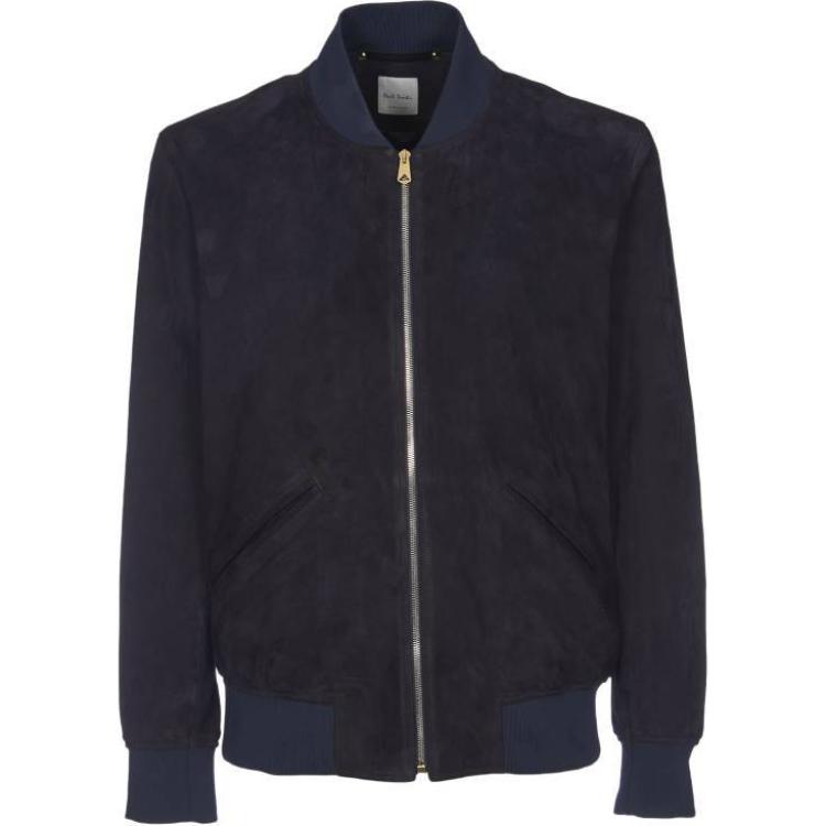 Paul Smith Solid Zip Baseball Collar Bomber Jacket Blue Men’s M1R-280U-H00040-49