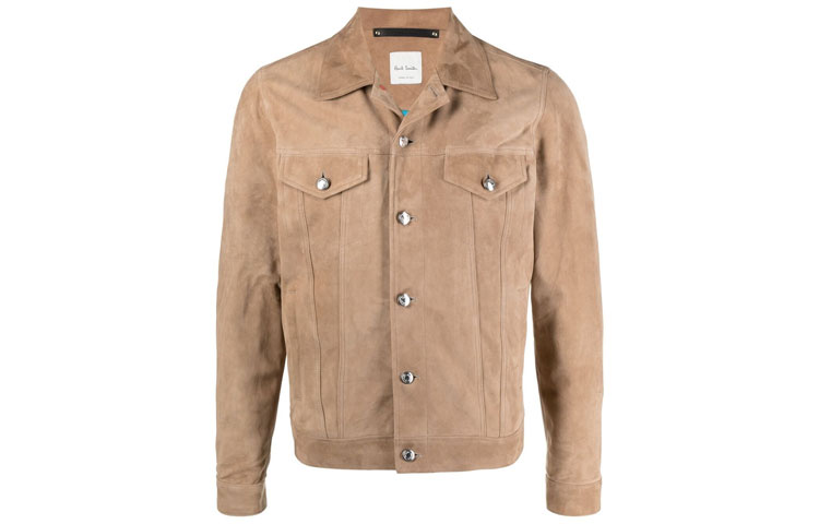 Paul Smith SS21 Brown Slim Fit Solid Collar Jacket M1R-547T-F00040-60