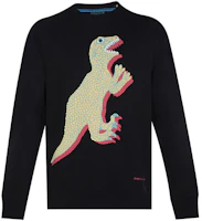 Paul Smith SS21 Dinosaur Print Fleece Pullover Sweatshirt Black M2R-027R-GP2711-79 Paul Smith SS21 Dinosaur Print Fleece Pullover Sweatshirt Black M2R-027R-GP2711-79
