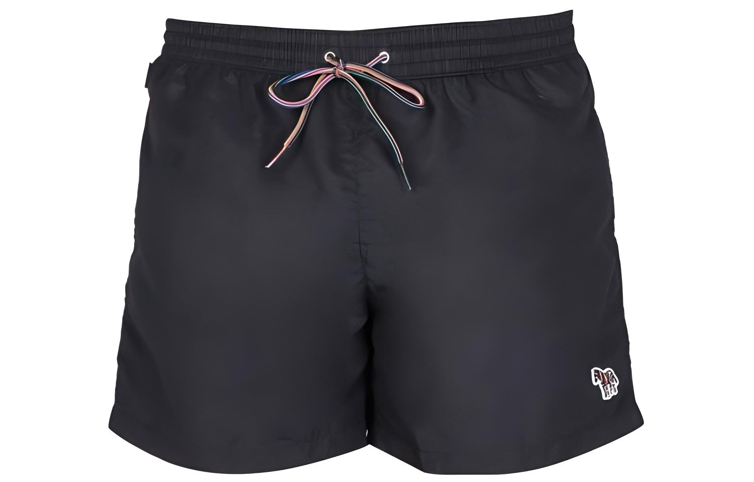 Paul Smith SS22 Black Elastic Waist Straight Shorts for Men M1A200AAU28579BLACK
