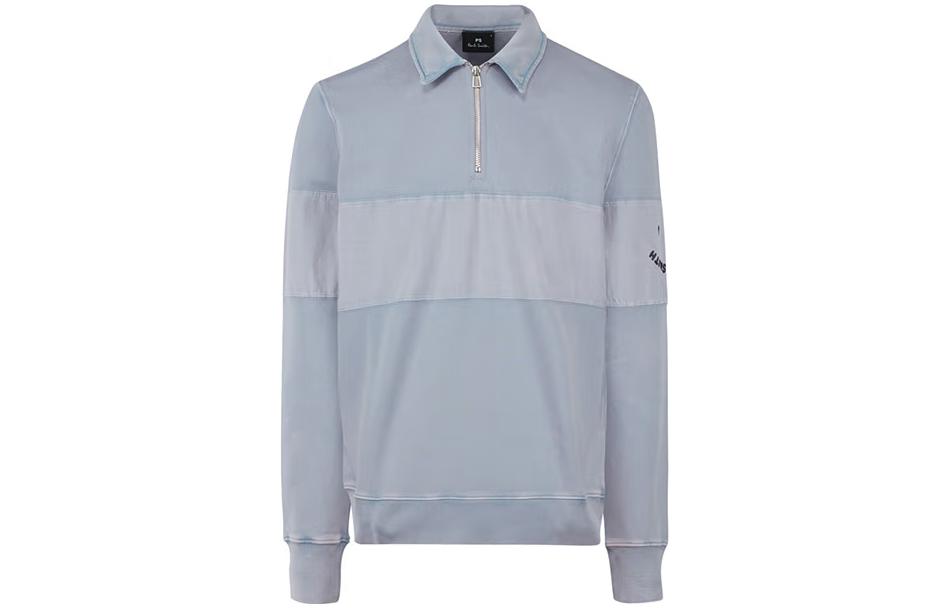 Paul Smith SS22 Colorblock Pullover Sweatshirt Lilac Purple M2R-321XP-H21508-50