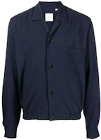 Paul Smith SS22 Mens Wool Cuban Collar Shirt Jacket - Blue M1R324XH0166449 Paul Smith SS22 Mens Wool Cuban Collar Shirt Jacket - Blue M1R324XH0166449