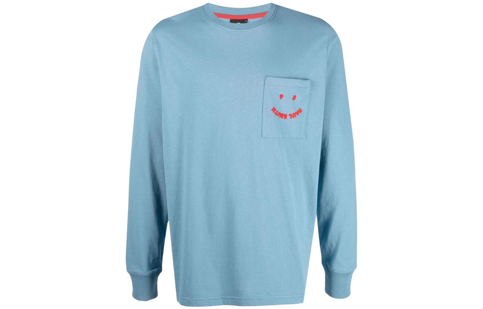 Paul Smith SS22 Patterned Crewneck Pullover Sweatshirt Men’s Blue. M2R935UPH2115443