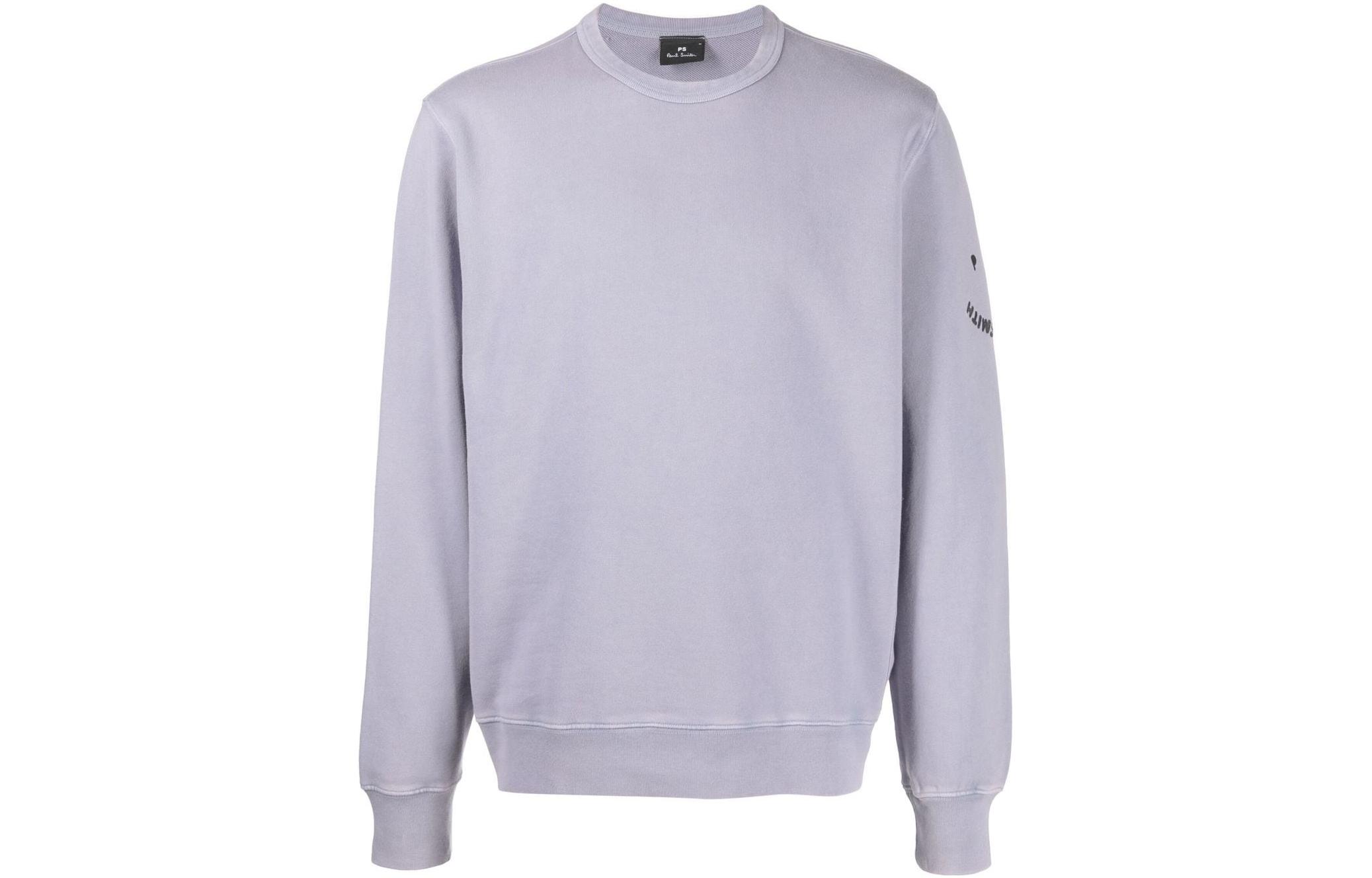 Paul Smith SS22 Purple Crewneck Embroidered Logo Pullover Sweatshirt Men’s M2R319XPH2150850