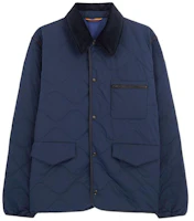 Paul Smith SS22 Quilted Single-Breasted Jacket Navy Blue Coat M1R-244X-H01626-49 Paul Smith SS22 Quilted Single-Breasted Jacket Navy Blue Coat M1R-244X-H01626-49