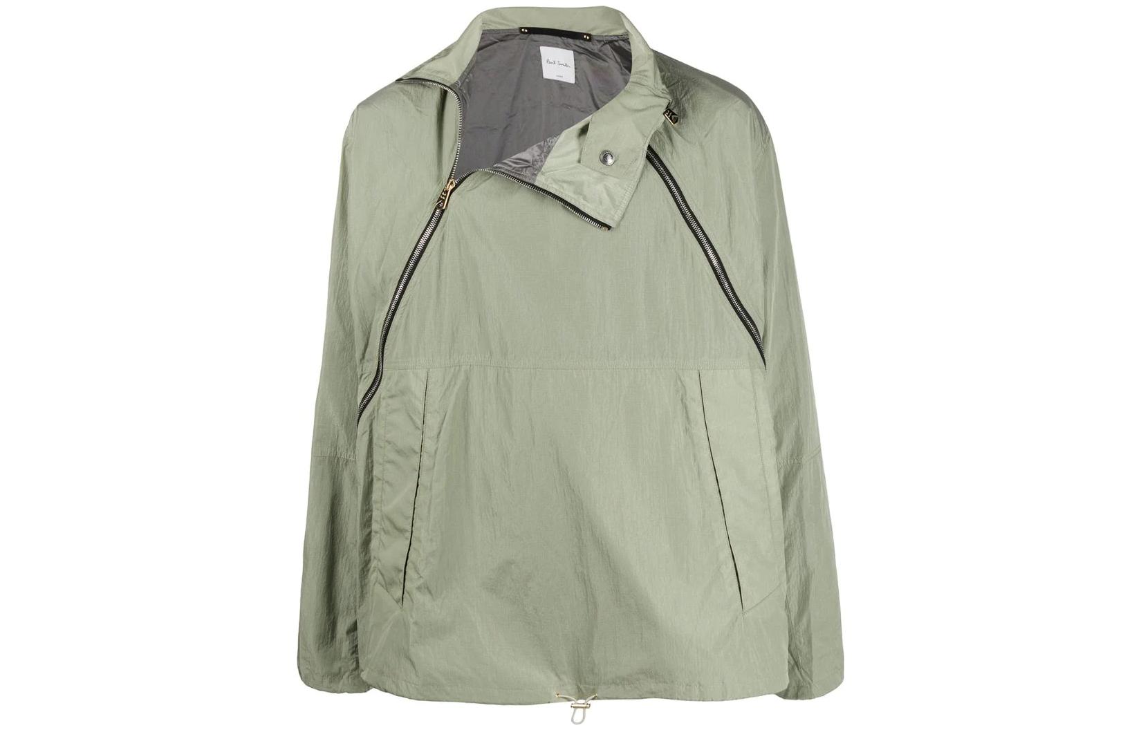 Paul Smith SS22 Solid Color Loose Fit Green Zip-Up Long Sleeve Windbreaker M1R984TA0103834