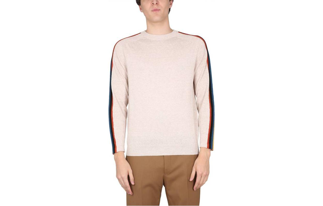 Paul Smith SS23 All-Over Print Single-Breasted Sweatshirt Beige Mens M1R-845X-K02001-08