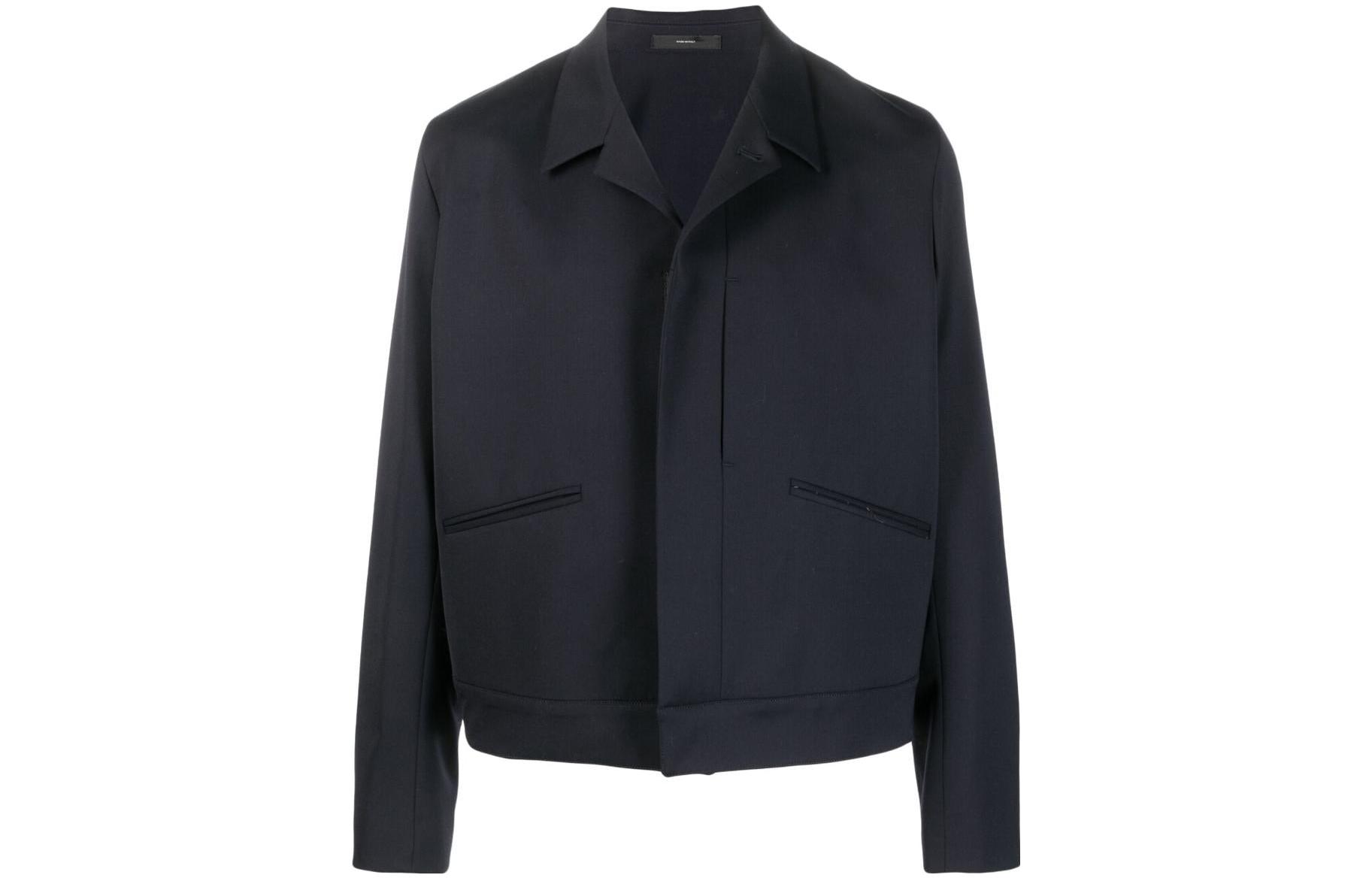 Paul Smith SS23 Black Silk Shirt-Style Long-Sleeve Jacket for Men M1R-122Y-K01963-59