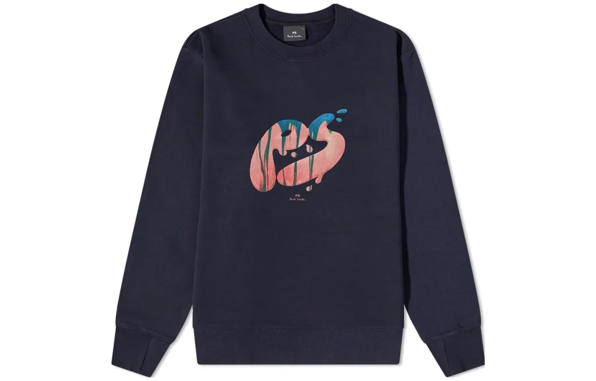 Paul Smith SS23 Casual Blue Crewneck Pullover Sweatshirt M2R-027R-KP3719-49