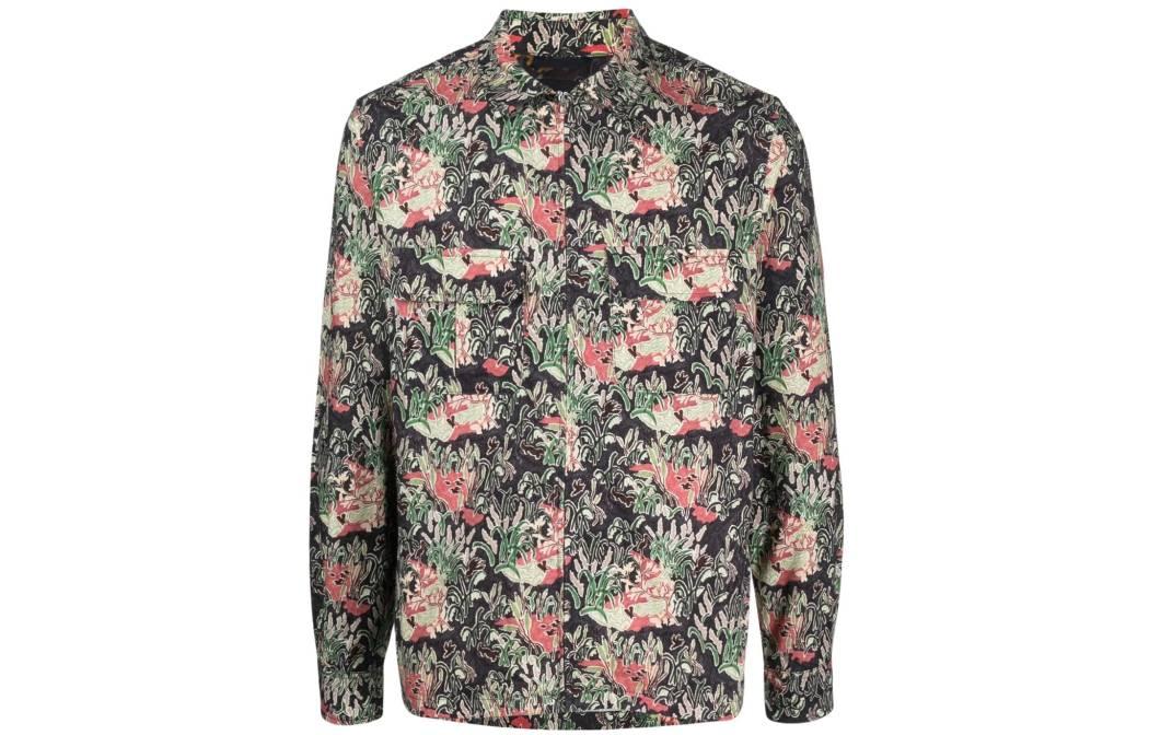 Paul Smith SS23 Floral Full-Print Collared Jacket M2R458YL21925