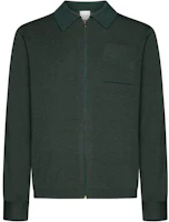 Paul Smith SS23 Green Zip-Up Collared Long-Sleeve Jacket for Men M1R269YL0207938 Paul Smith SS23 Green Zip-Up Collared Long-Sleeve Jacket for Men M1R269YL0207938