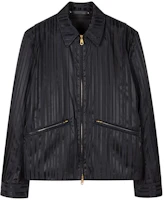 Paul Smith SS23 Shadow Stripe Zip-Up Collar Jacket Black M1R-388Y-L02063-79 Paul Smith SS23 Shadow Stripe Zip-Up Collar Jacket Black M1R-388Y-L02063-79