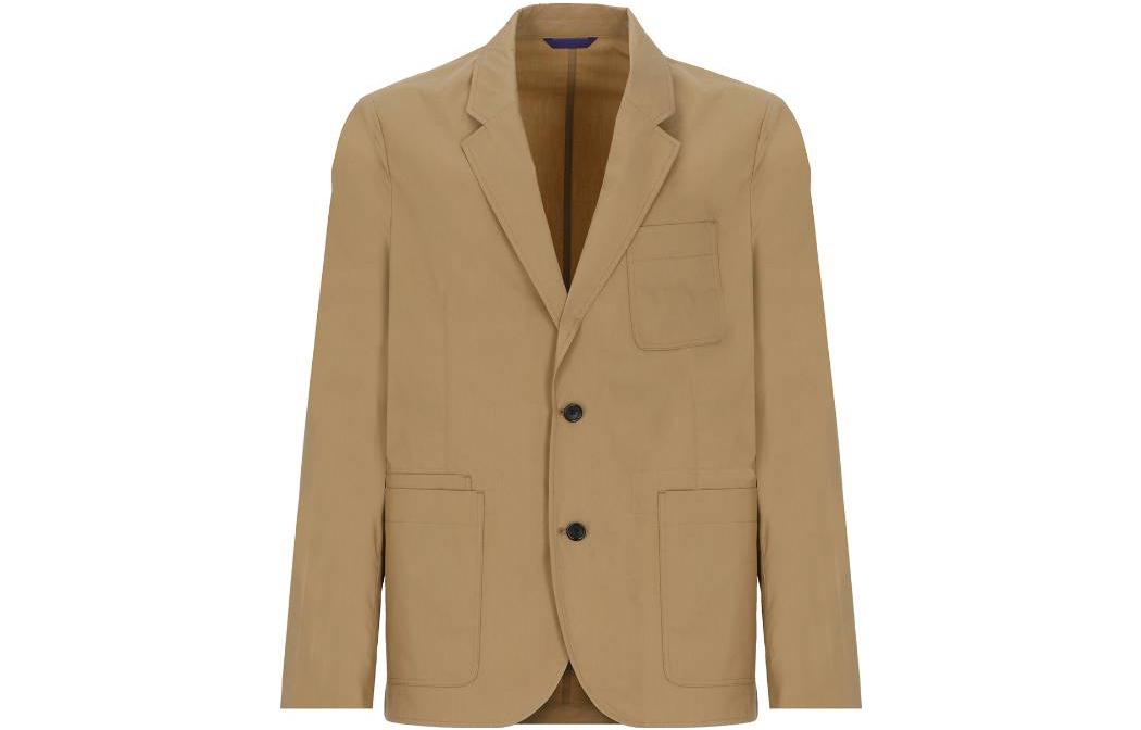 Paul Smith SS23 Single-Breasted Solid Notch Lapel Jacket Brown M2R-2171-K21216-64