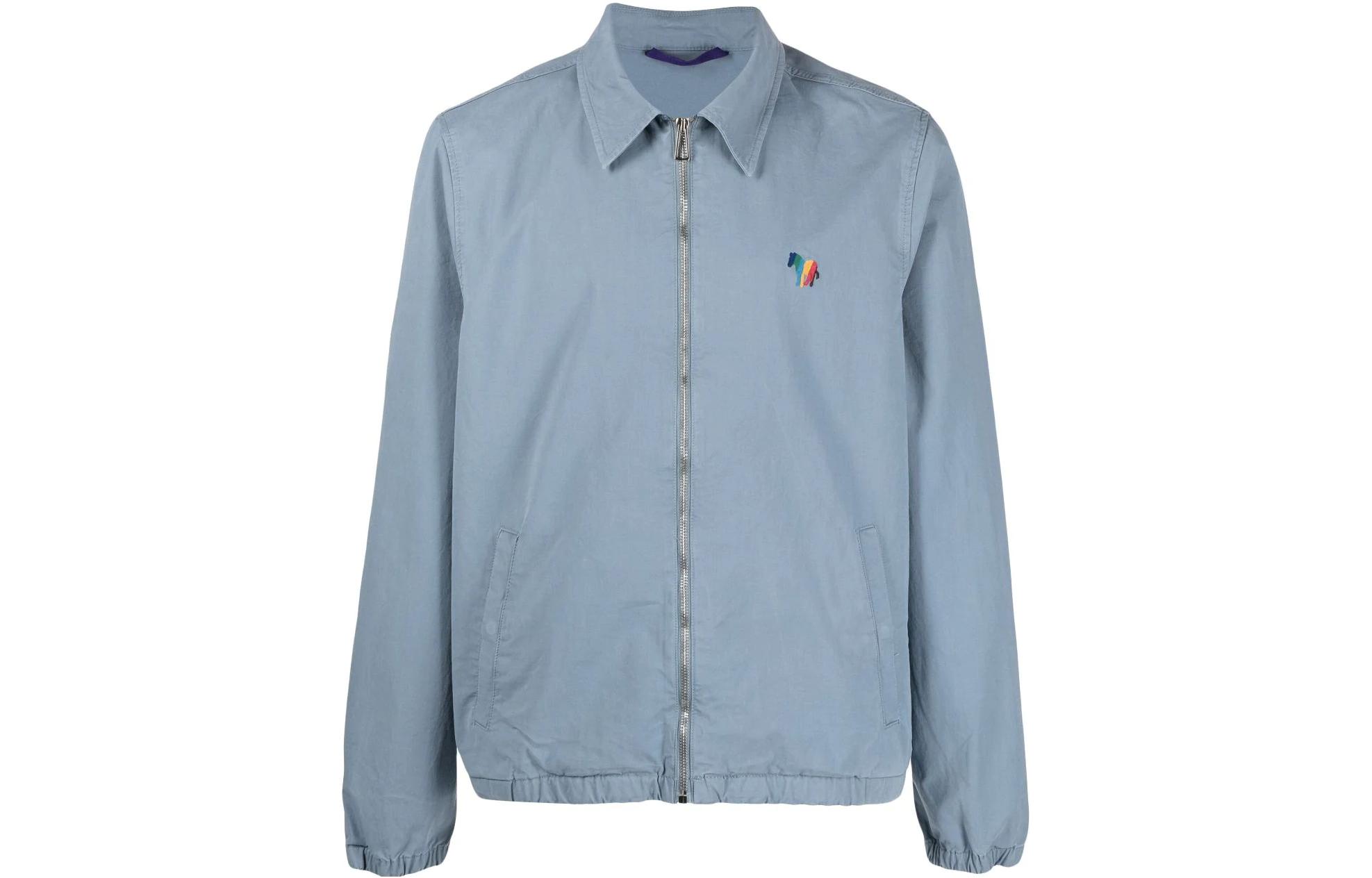 Paul Smith SS23 Zebra Print Bomber Jacket Blue M2R-979X-K21553-43A