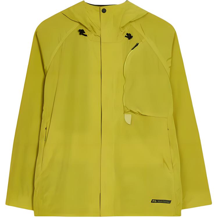 Paul Smith SS24 Acid Yellow Raglan Sleeve Zip Hoodie Jacket Men M2R-035Z-N22088-12