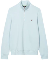 Paul Smith SS24 Blue Zebra Logo Half-Zip Pullover Sweatshirt Men M2R-168TZ-M21116-41B Paul Smith SS24 Blue Zebra Logo Half-Zip Pullover Sweatshirt Men M2R-168TZ-M21116-41B