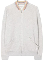 Paul Smith SS24 Gray Solid Stripe Zip Jacket Casual Outerwear M1A-540M-AU807-B70 Paul Smith SS24 Gray Solid Stripe Zip Jacket Casual Outerwear M1A-540M-AU807-B70