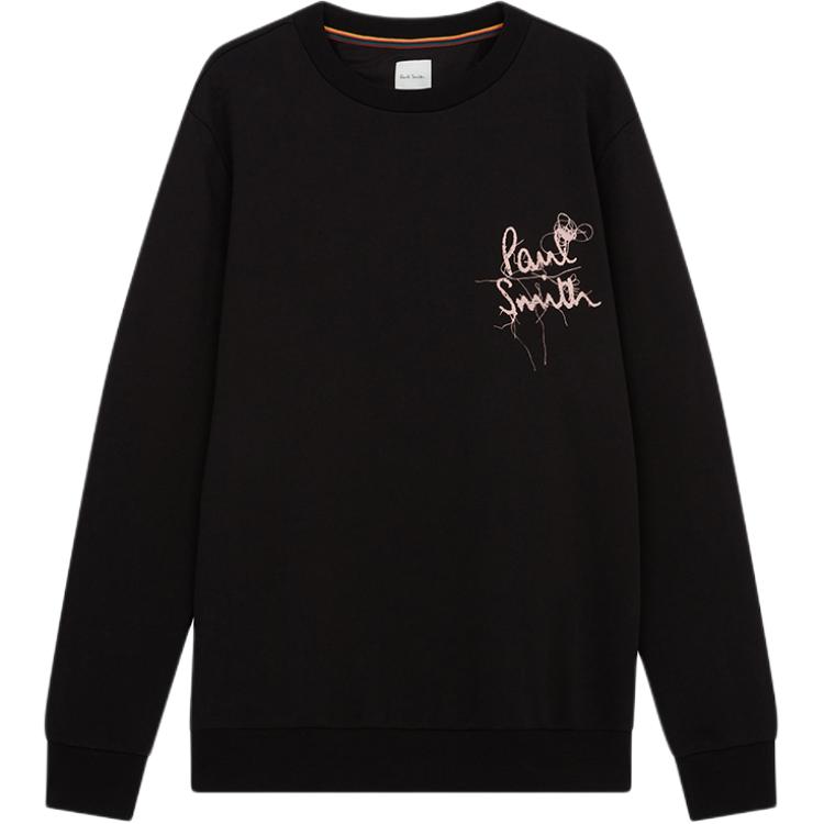 Paul Smith SS24 Logo Print Crewneck Pullover Sweatshirt Black Men’sFashion M1R-302S-MP4302-79
