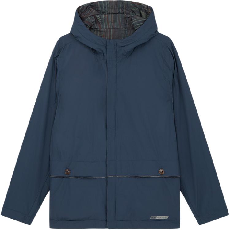 Paul Smith SS24 Navy & Olive Green Reversible Zip Hoodie Jacket. M2R-039Z-N22112-36