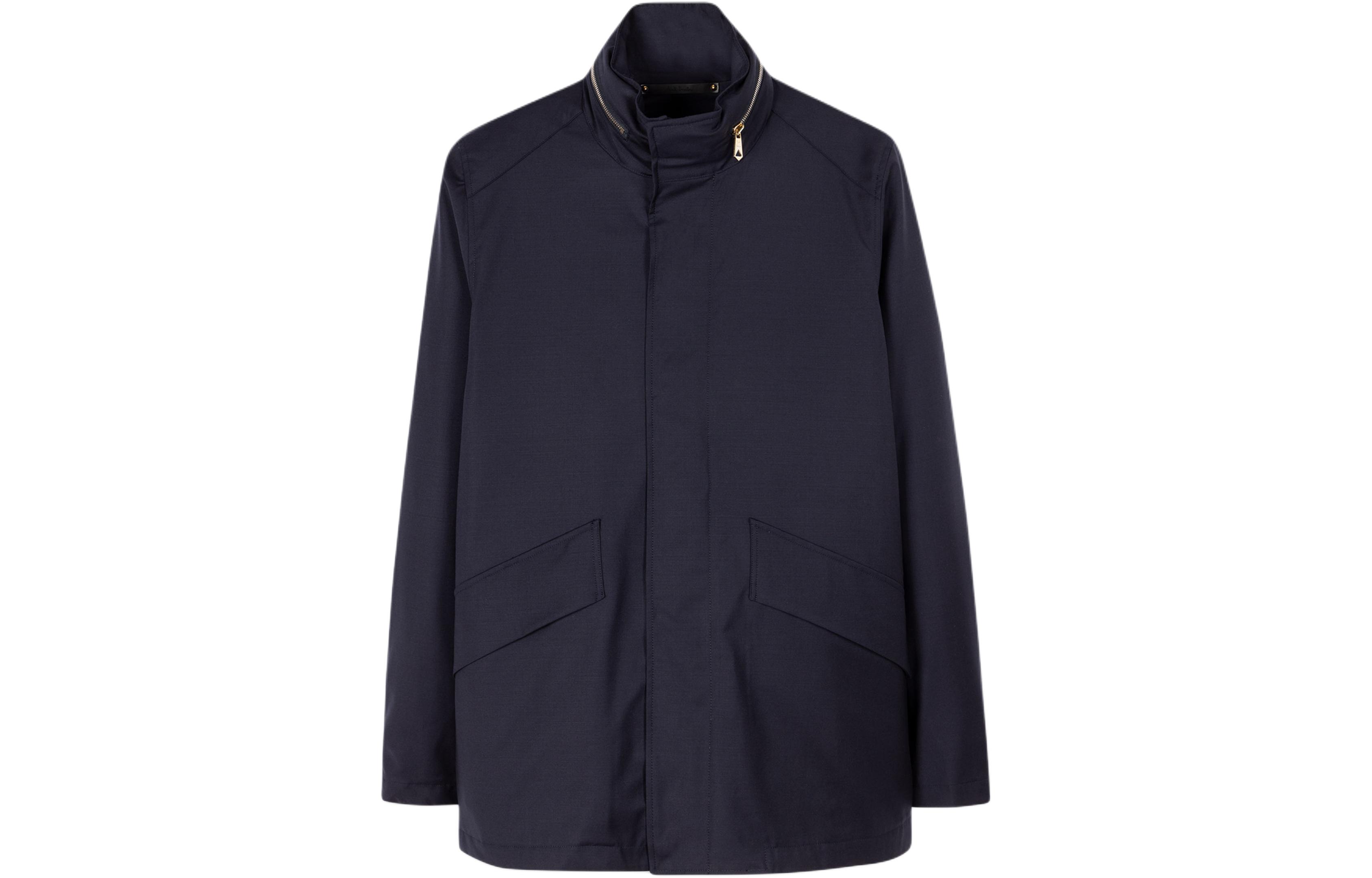 Paul Smith SS24 Navy Blue Button-Up Hooded Jacket M1R-755Y-M00041-49