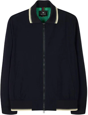 Paul Smith 男士SS24海軍藍拉鍊外套搭配條紋飾邊 M2R-697Y-M21958-49 Buy Paul Smith 男士SS24海軍藍拉鍊外套搭配條紋飾邊 M2R-697Y-M21958-49