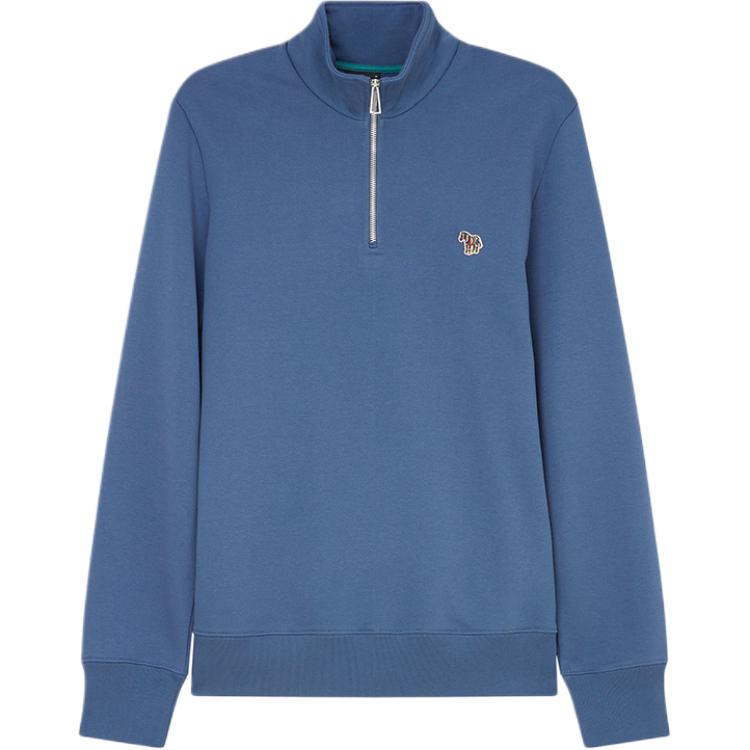 Paul Smith SS24 Navy Zebra Logo Stand Collar Sweatshirt M2R-168TZ-M21116-46