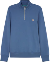 Paul Smith SS24 Navy Zebra Logo Stand Collar Sweatshirt M2R-168TZ-M21116-46 Paul Smith SS24 Navy Zebra Logo Stand Collar Sweatshirt M2R-168TZ-M21116-46