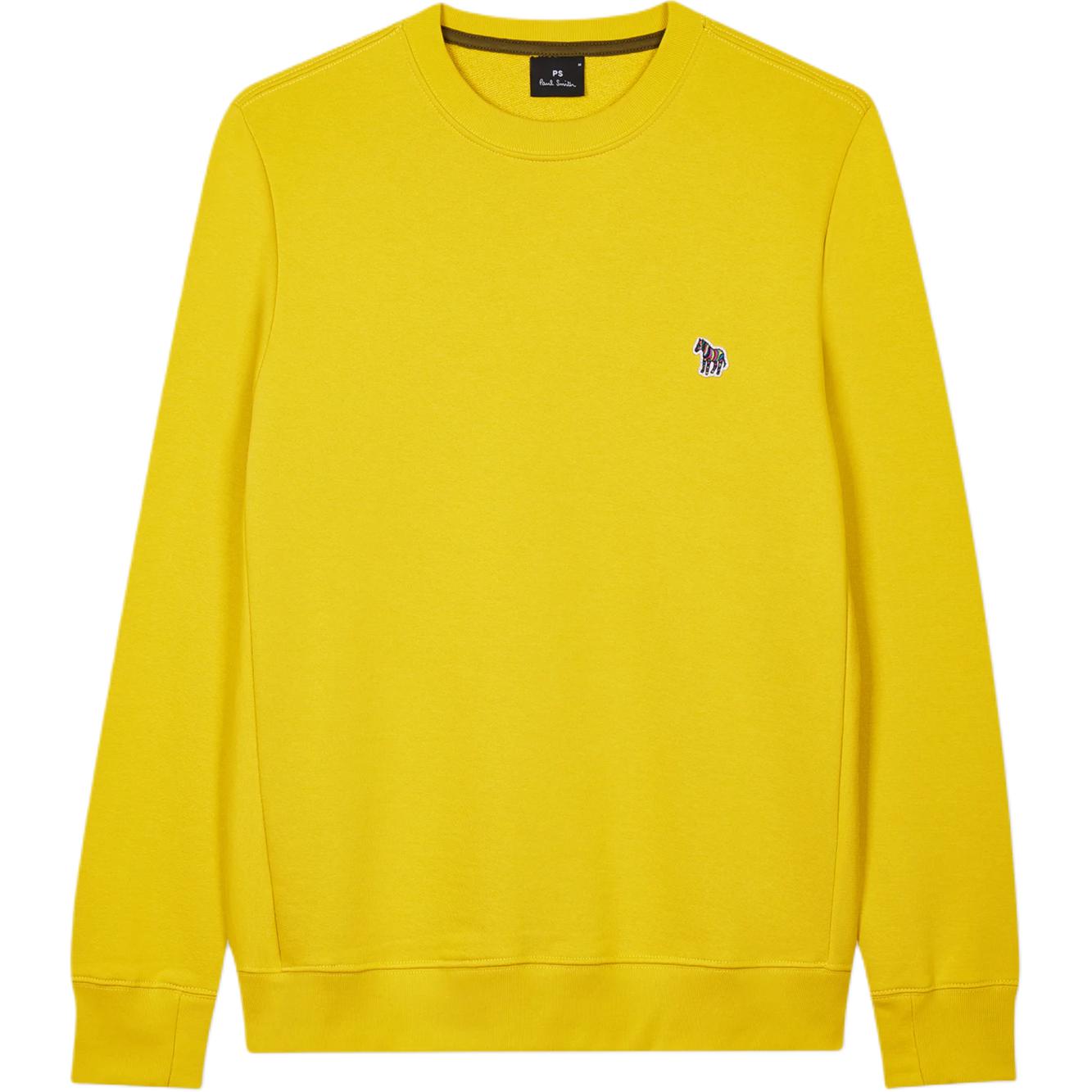 Paul Smith SS24 Zebra Print Crewneck Sweatshirt Lime Green - M2R-027RZ-N21116-12