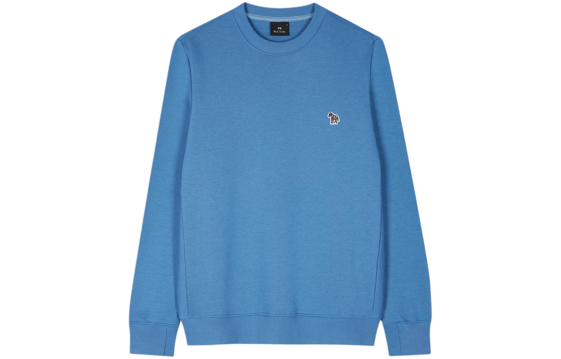 Paul Smith SS24 Zebra Print Crewneck Sweatshirt Men’s Pink Blue M2R-027RZ-N21116-43E