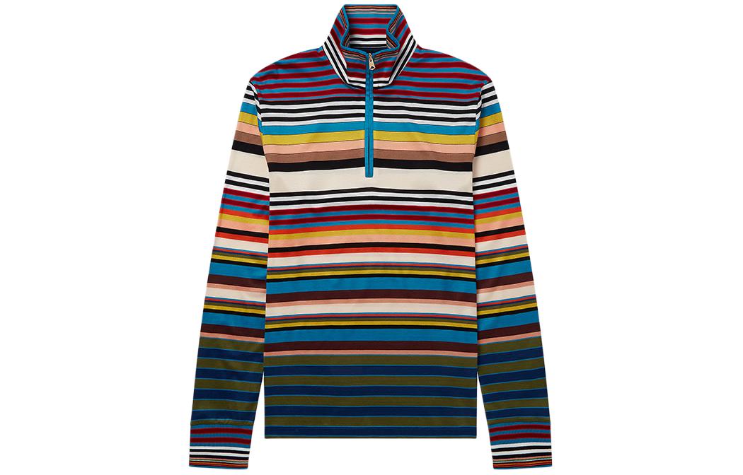 Paul Smith Striped Cotton Funnel Neck Zip Jacket M1R-352X-H01692-92