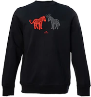 Paul Smith Zebra Logo Crewneck Sweatshirt Black - Regular Fit Pullover. M2R-027RE-P2392JW-79 Paul Smith Zebra Logo Crewneck Sweatshirt Black - Regular Fit Pullover. M2R-027RE-P2392JW-79
