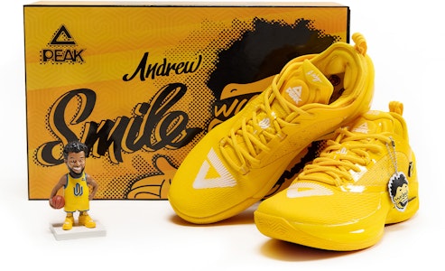 匹克 维金斯AW2 -笑臉配色禮盒 彈射推進 靈活緩震回彈耐磨 防滑透氣 低幫 籃球鞋 男款 亮黃色 公仔版本 Shop 匹克 维金斯AW2 -笑臉配色禮盒 彈射推進 靈活緩震回彈耐磨 防滑透氣 低幫 籃球鞋 男款 亮黃色 公仔版本