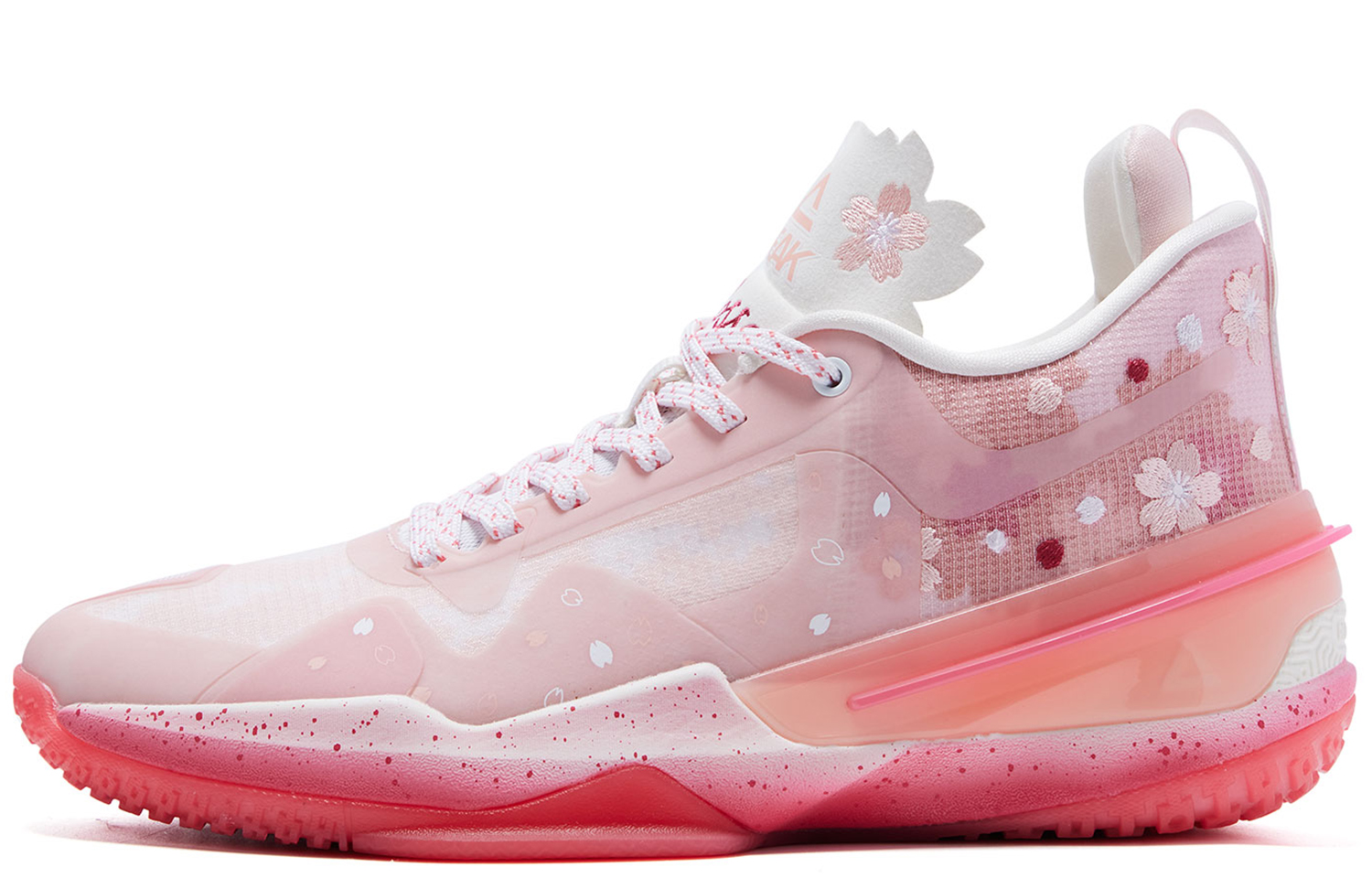 Peak Flash 3 Tai Chi Sakura Pink Low Basketball Shoes Men’s Breathable Grip. ET22397A Cherry Blossom Pink
