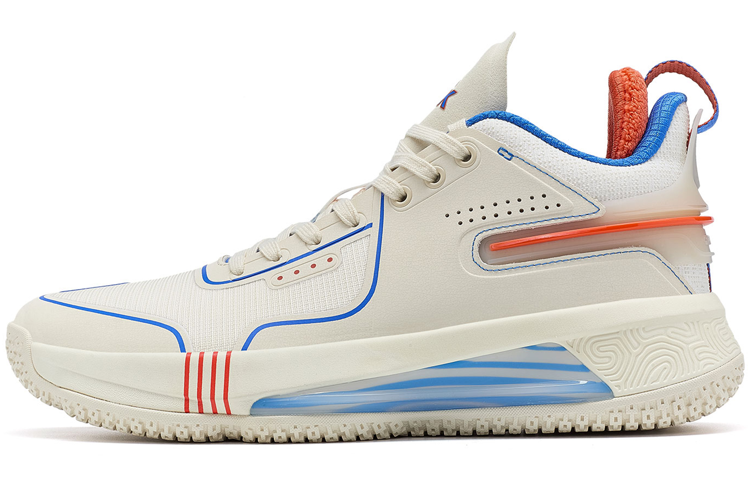 PEAK Flash 4 Chinese New Year Mid-Top Basketball Shoes Men’s Off-White ET31013A Off-White/Colorful Blue