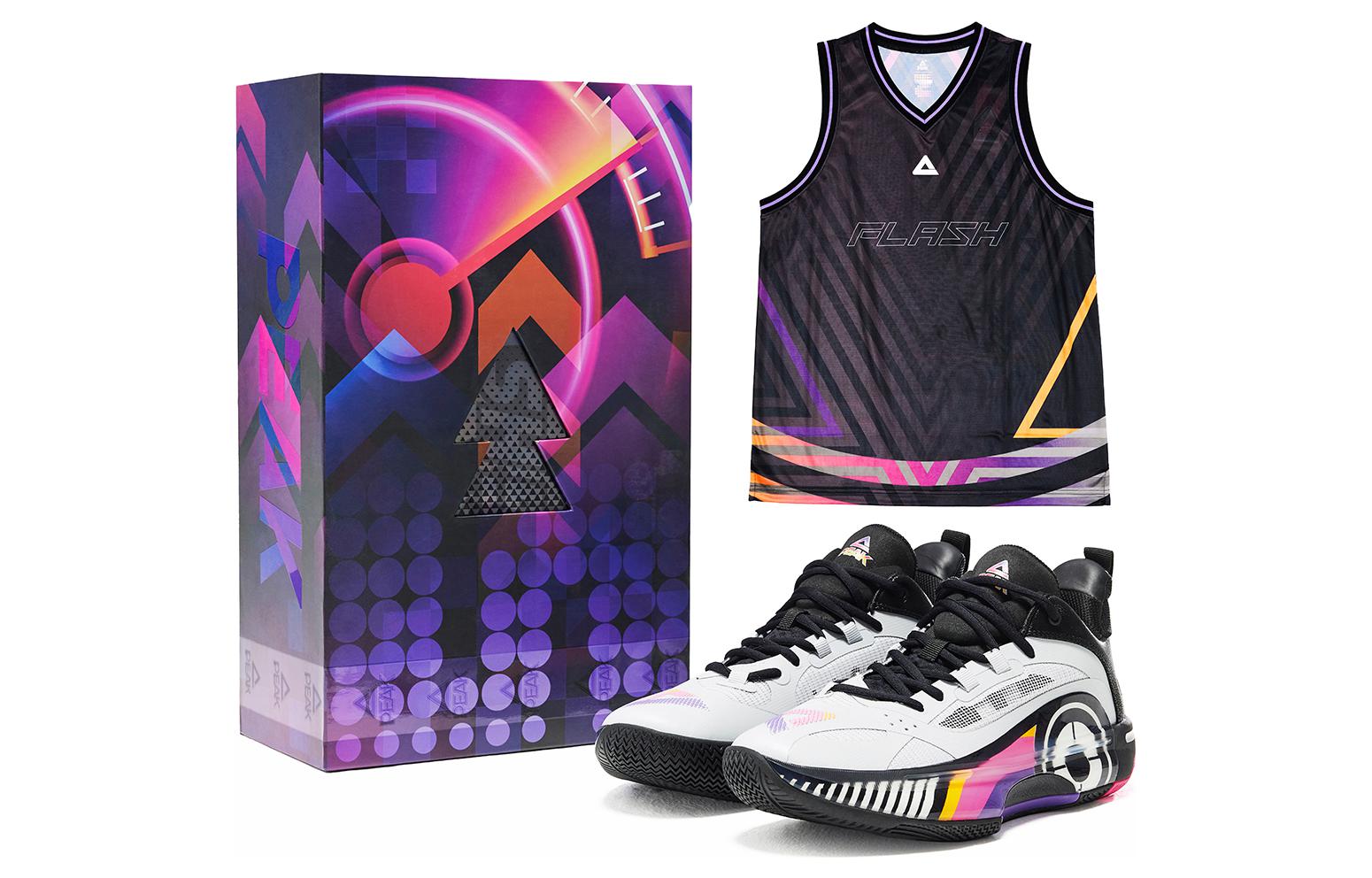 Peak Flash 5 Taichi China Low Basketball Shoes White Gray Gift Edition. ET34697A White and Gray Gift Box Edition