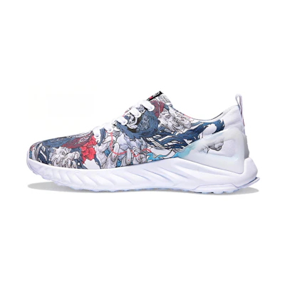 Peak IDX Taichi Low Canvas 'White Blue Red' 'Graffiti'