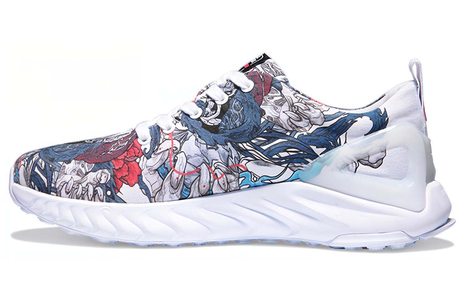 Peak IDX x Taichi Low Canvas 'White Blue Red' 'Graffiti' E0400502