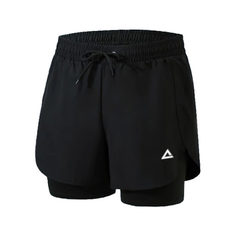 Peak Lightweight Breathable Quick-Dry 2-in-1 Shorts Black -  Summer Gym Wear PKYSZ4030BLACK