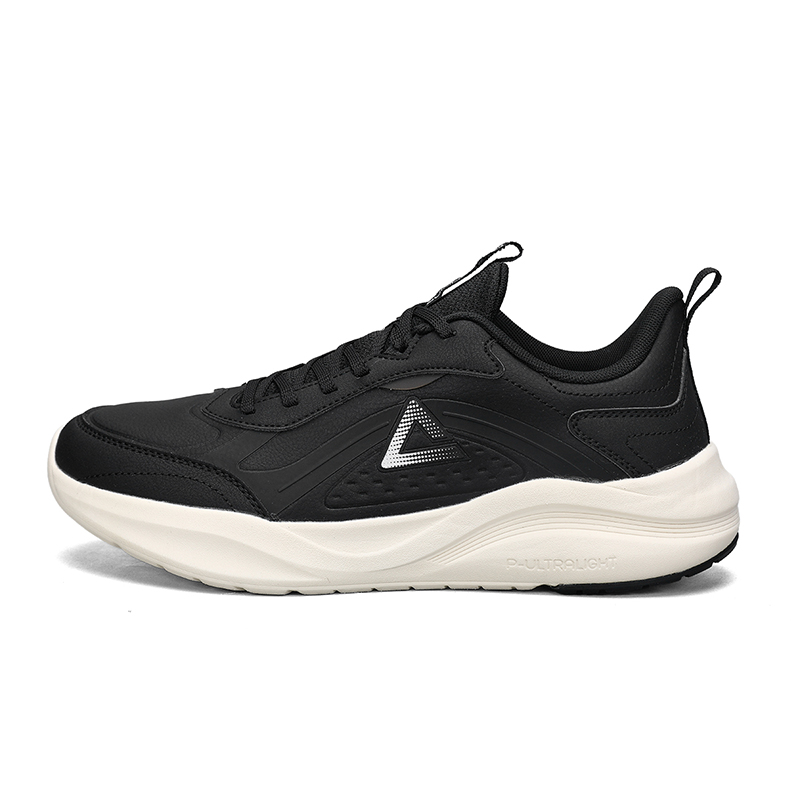 PEAK Lightweight Couples Running Shoes Black/White Canvas - . DH440057 Black Canvas White