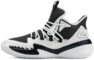 PEAK Mid-Top Basketball Shoes Black/White - Cushioned, Durable, Breathable. DA920231 Black and White PEAK Mid-Top Basketball Shoes Black/White - Cushioned, Durable, Breathable. DA920231 Black and White